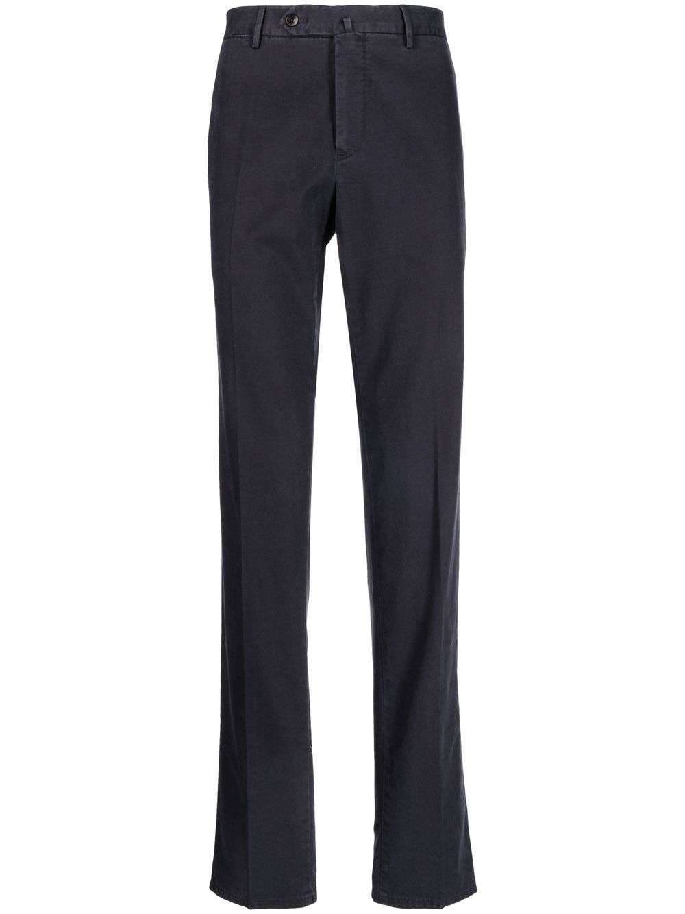 Pressed-crease four-pocket chinos - Blue
