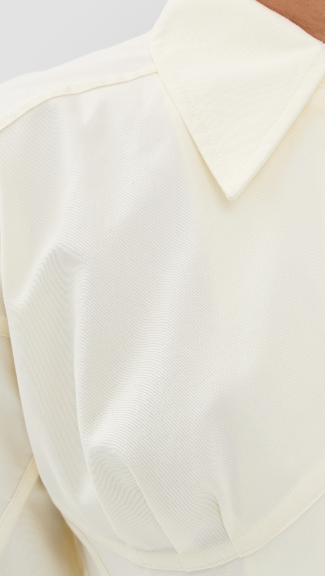 Contour Bustier Pleated Shirt Dress White