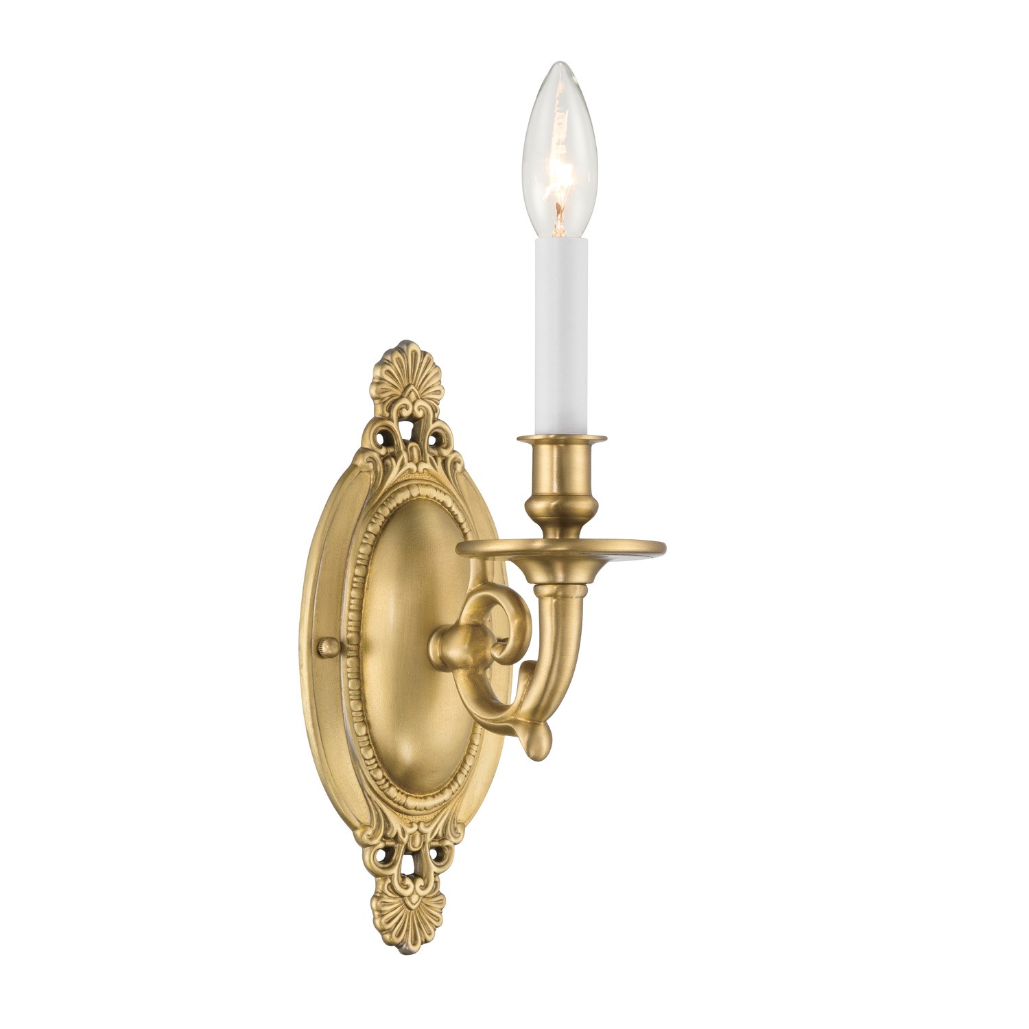 Aged Brass Wall Sconce from the Milford Collection