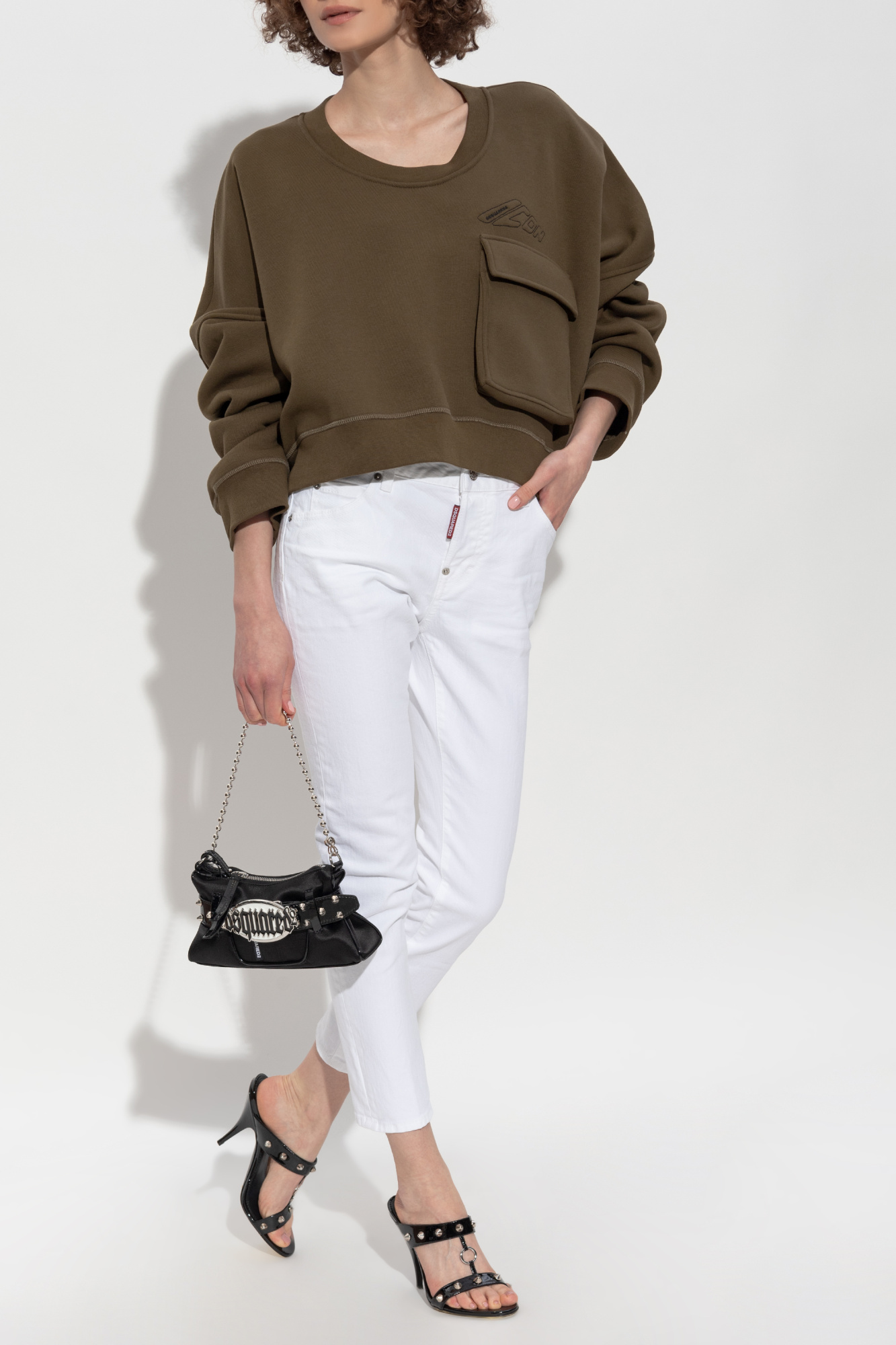 Sweatshirt With Pocket, Women's, Green