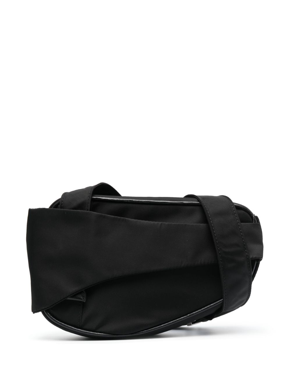 Logo-plaque belt bag - Black