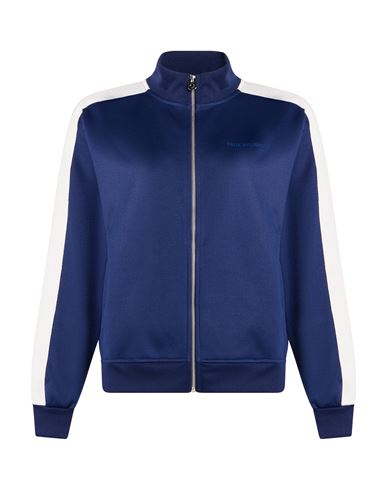 Woman Sweatshirt Blue Size L Cotton, Polyester