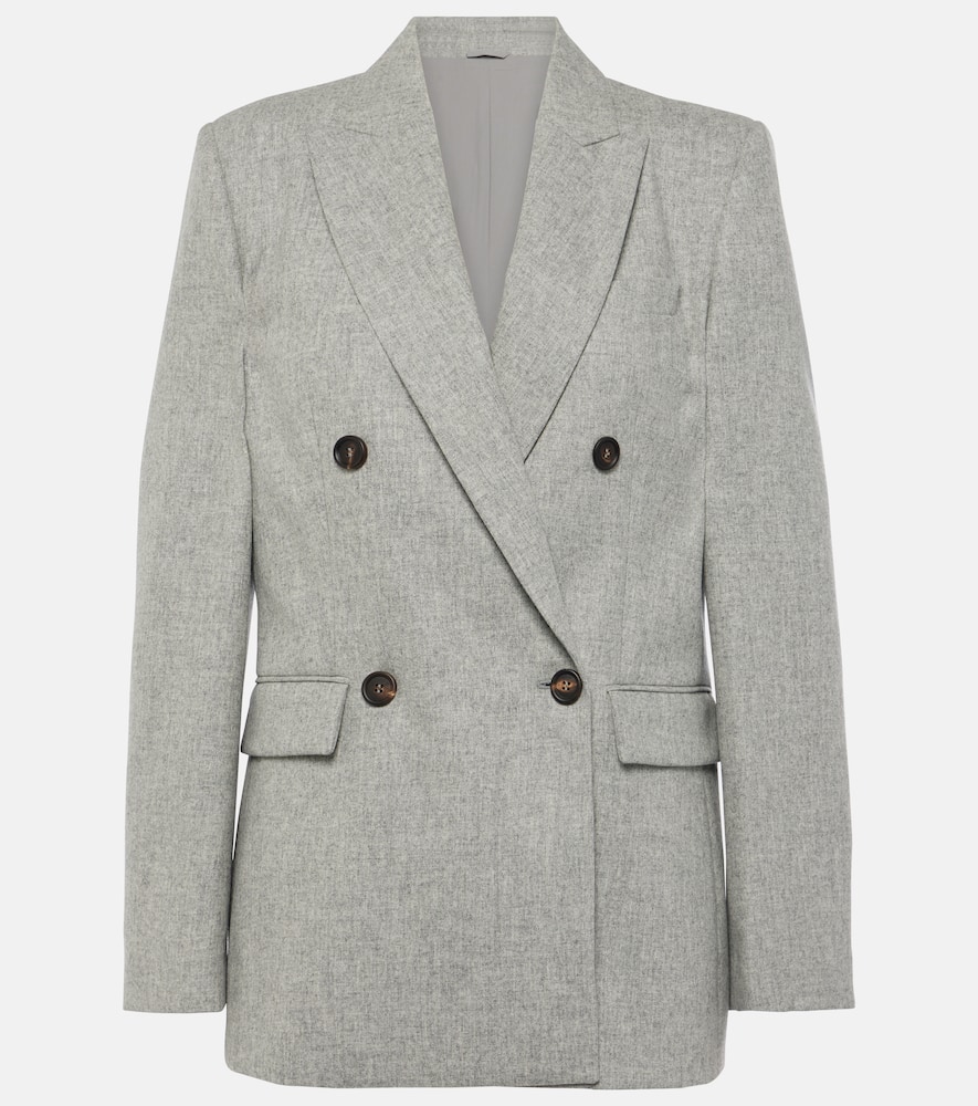 Wool and cashmere flannel blazer