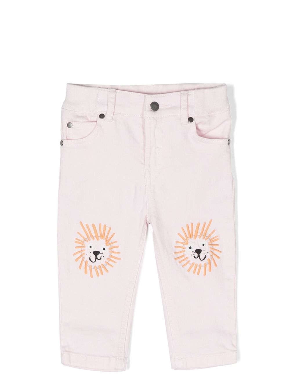 Pink Jeans For Baby Girl With Lions