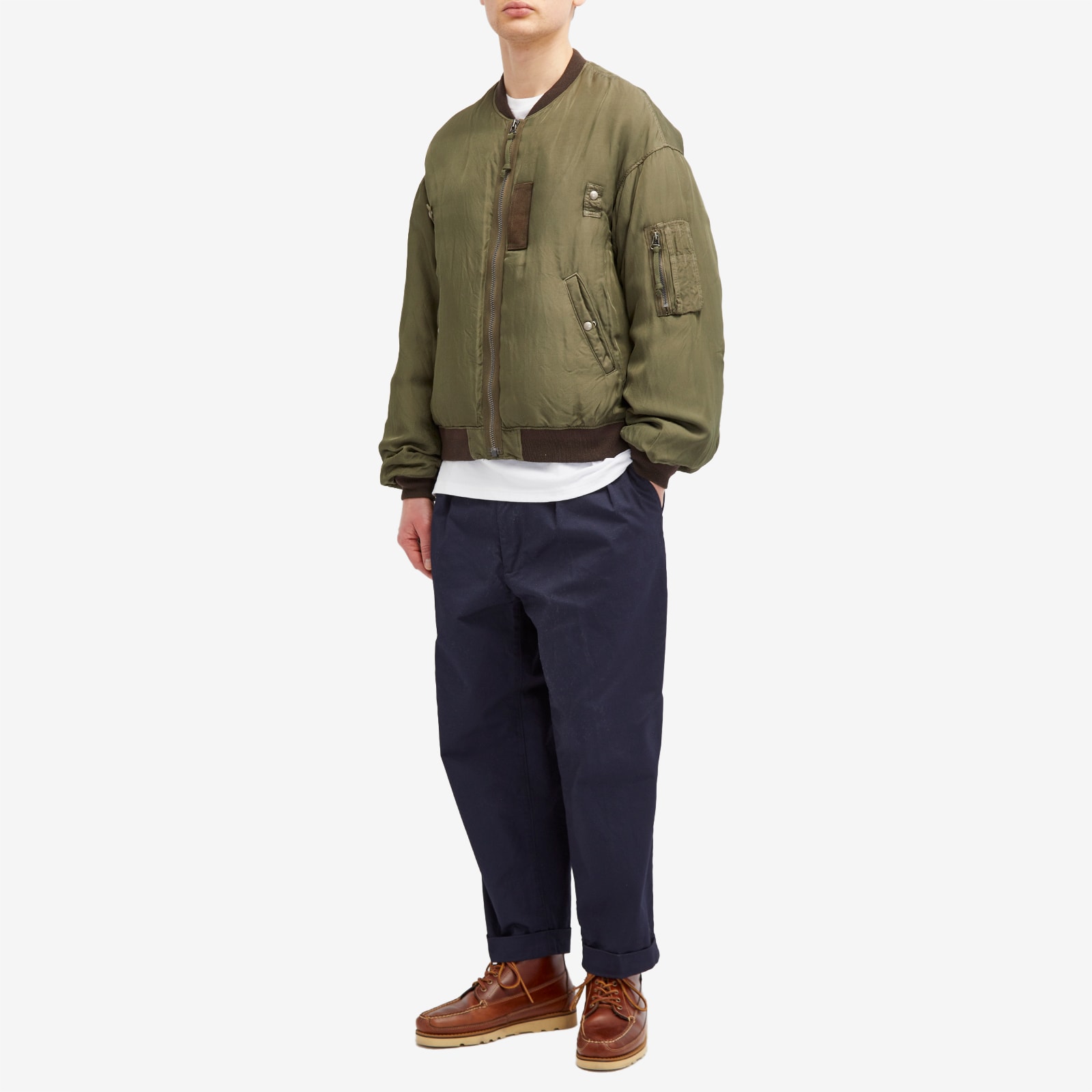 Men's 2 Pleat Chino in Navy