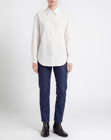 Woman Shirt Ivory Size 2 Cotton