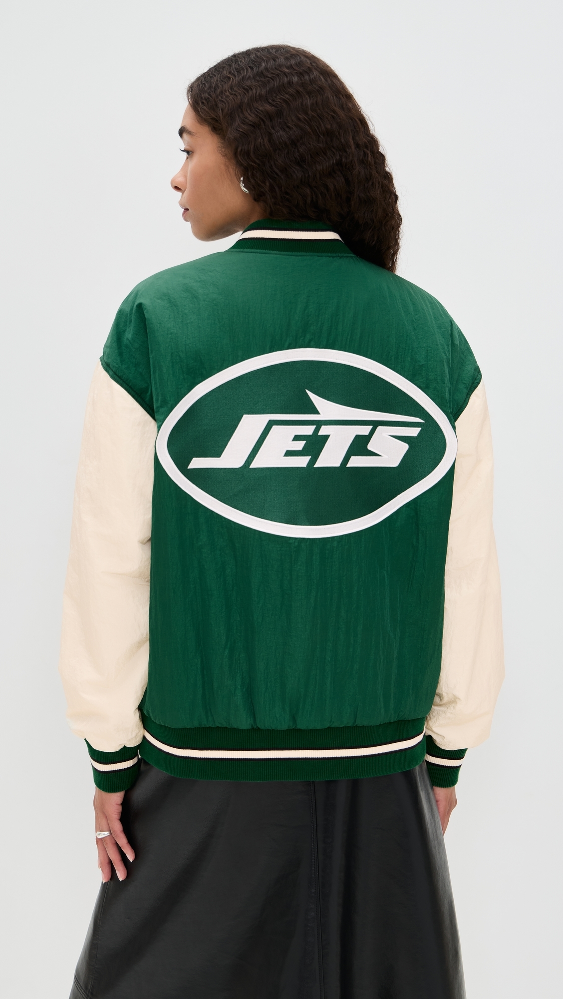 Jets Colorblock Bomber Jacket Jets Green/Sugar Swizzle