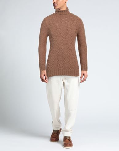 Man Turtleneck Camel Size 40 Acrylic, Wool, Polyester, Polyamide