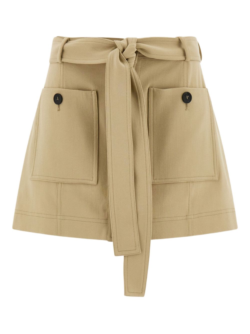 Pocketed mini skirt - Neutrals