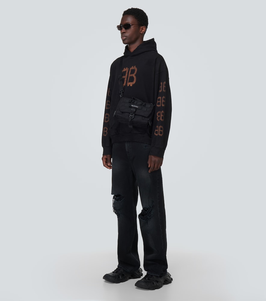 Crypto cotton jersey hoodie