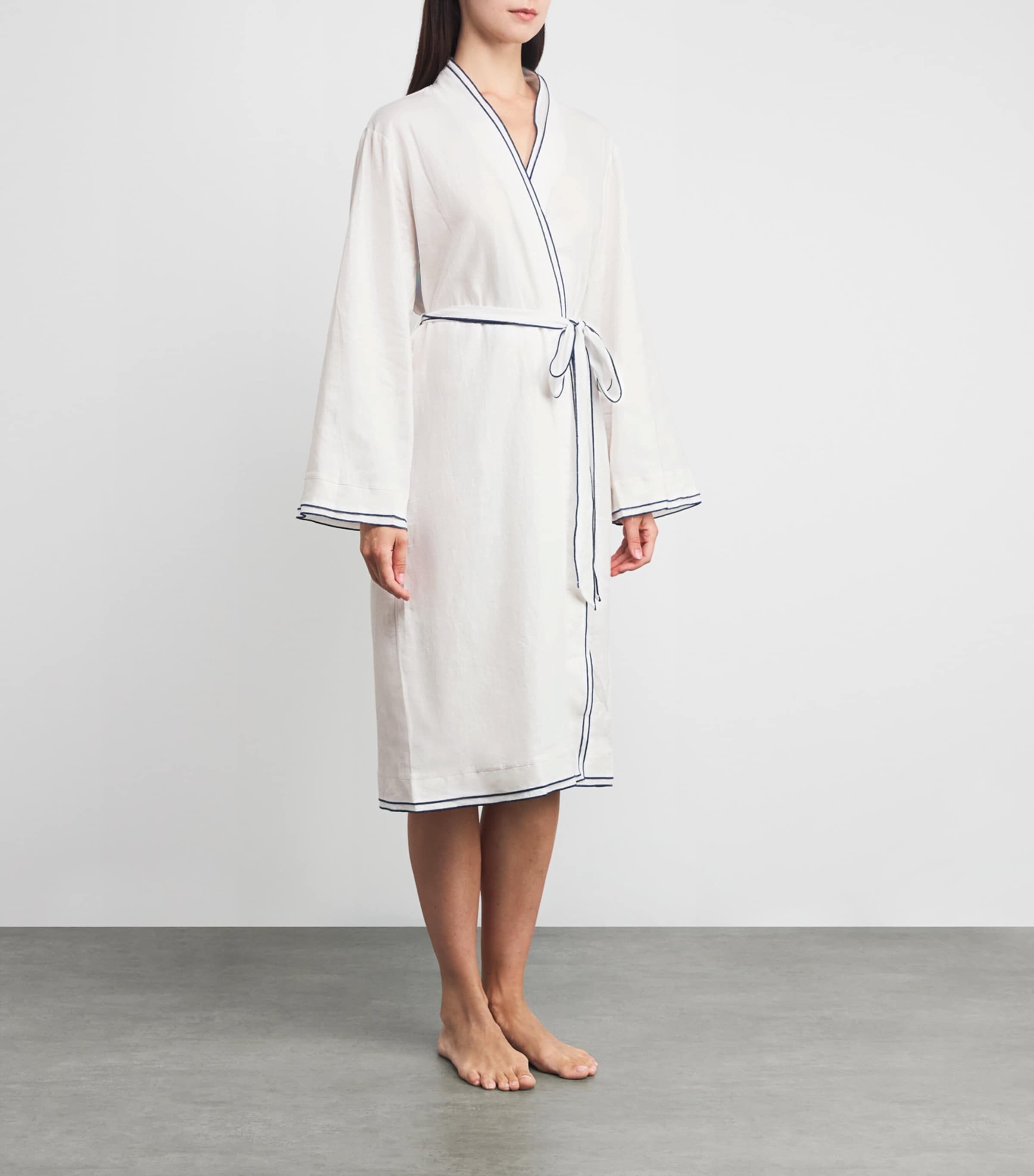 Linen-Blend Robe