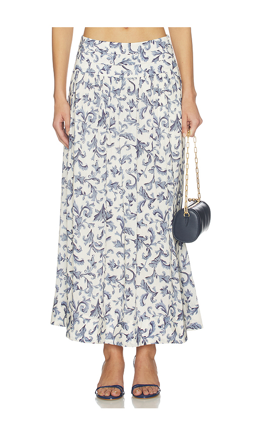 Posse Rue Skirt in Slate,White. L. Also in