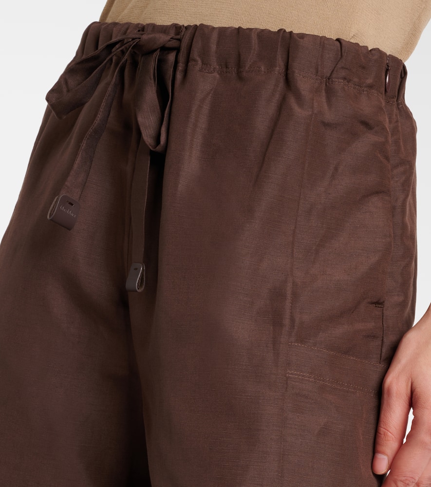Quebec linen and silk shorts