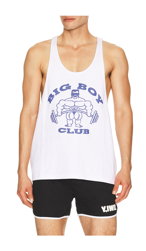Y,IWO Big Boy Club Stringer in White. L. Also in M, XL/1X