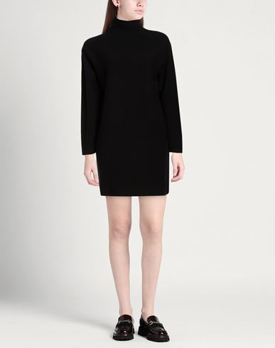 Woman Mini dress Black Size 10 Wool, Polyester