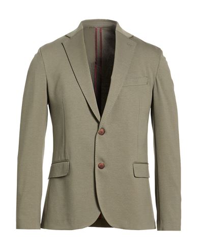 Man Blazer Military green Size 42 Cotton, Polyamide, Elastane