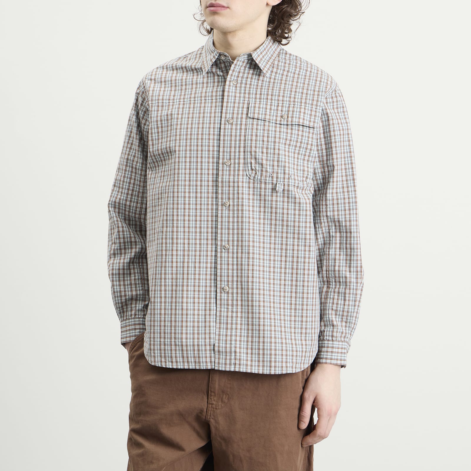 Men's Poplin Millwood Shirt in Brown