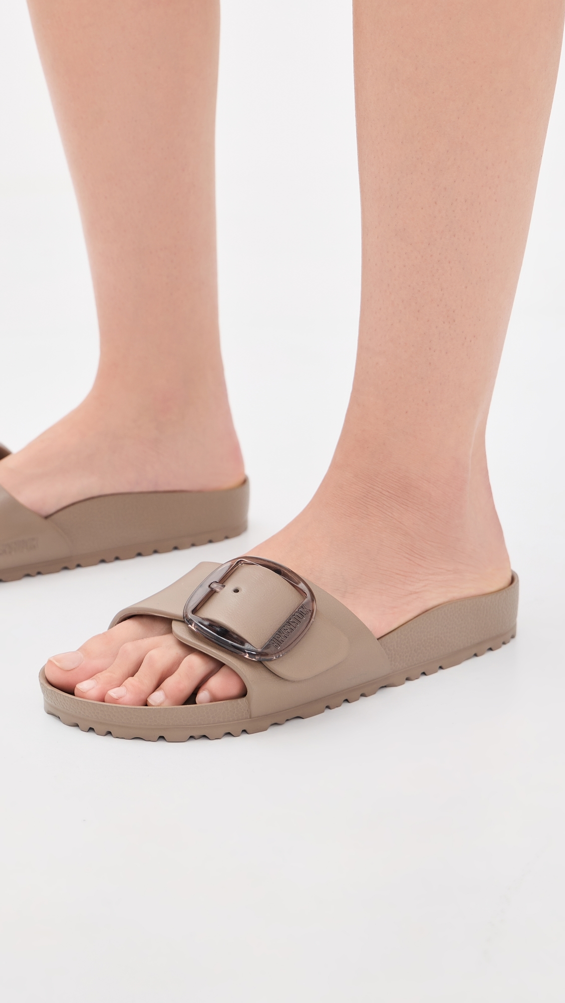 Madrid EVA Big Buckle Sandals Gray Taupe