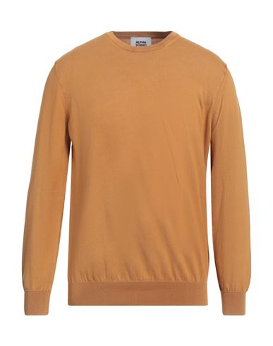 Alpha Studio Man Sweater Marigold Size 42 Cotton