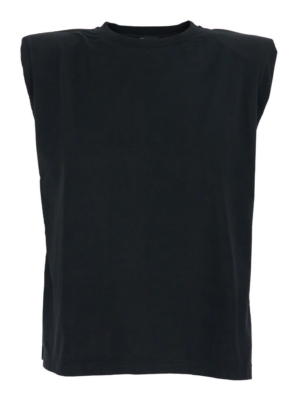 Logo-Back Cotton Tank Top — Black