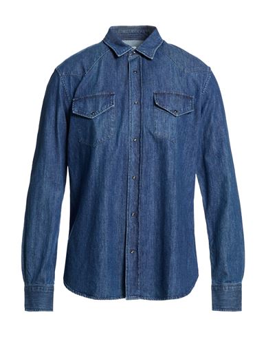 Man Denim shirt Blue Size XXL Cotton
