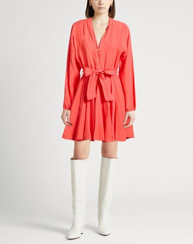 Woman Mini dress Coral Size 2 Linen