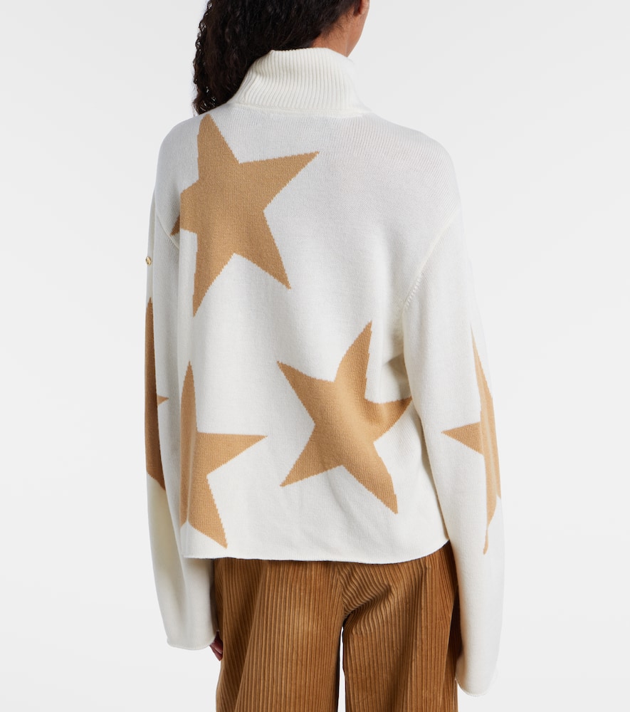 Wool-blend turtleneck sweater
