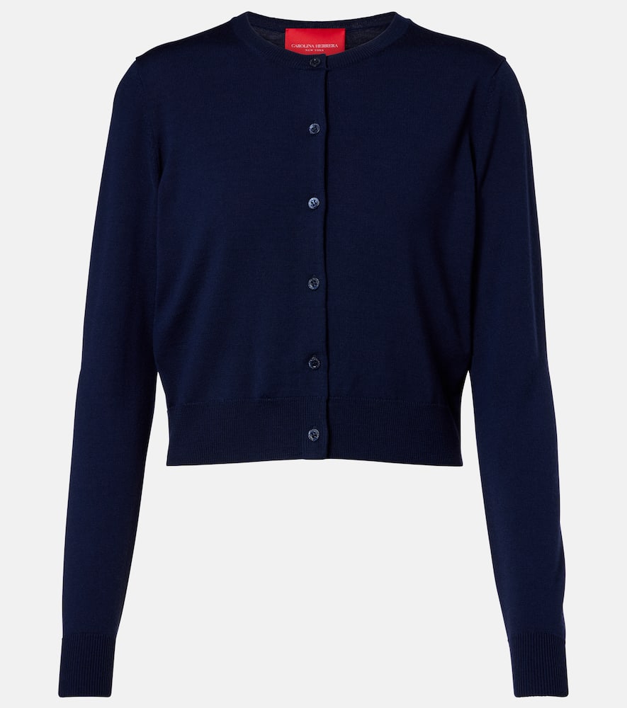 Cropped wool cardigan