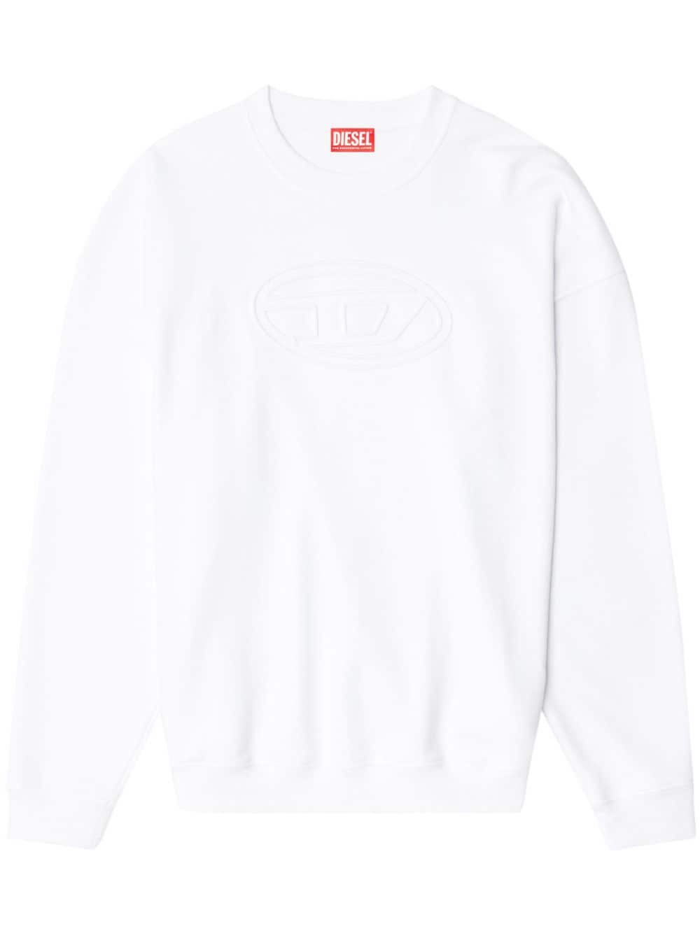 S-Mart-Bigoval sweatshirt - White