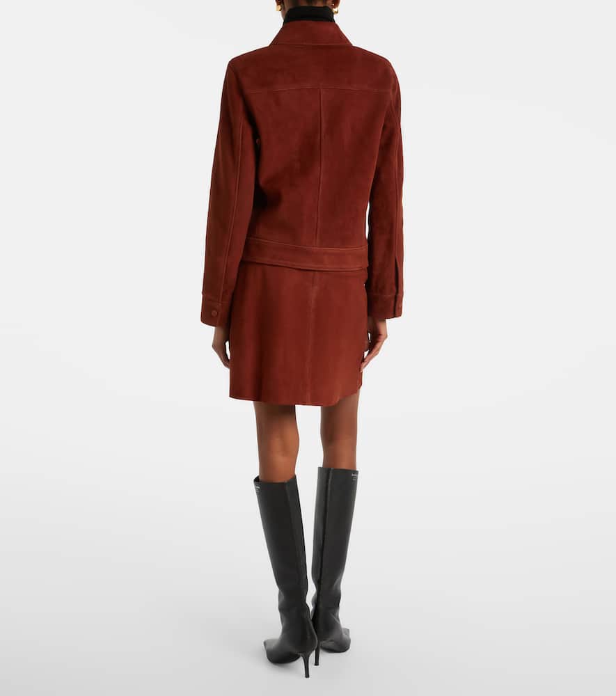 Suede miniskirt