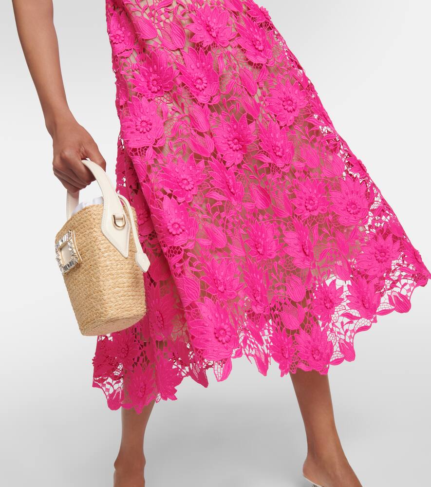 Floral lace midi dress