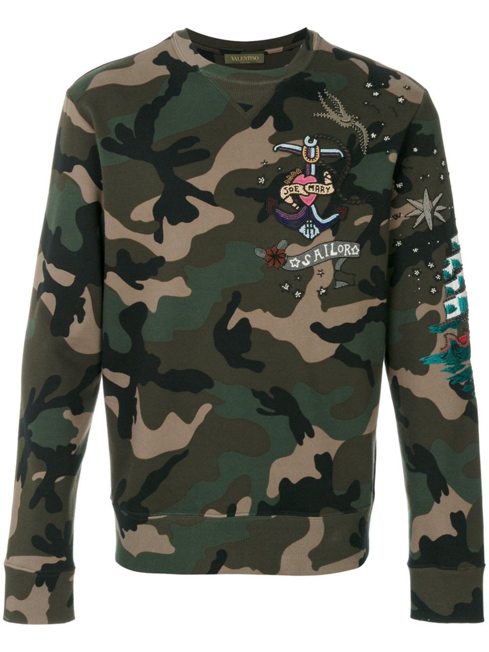 Camouflage-print sweatshirt - Green
