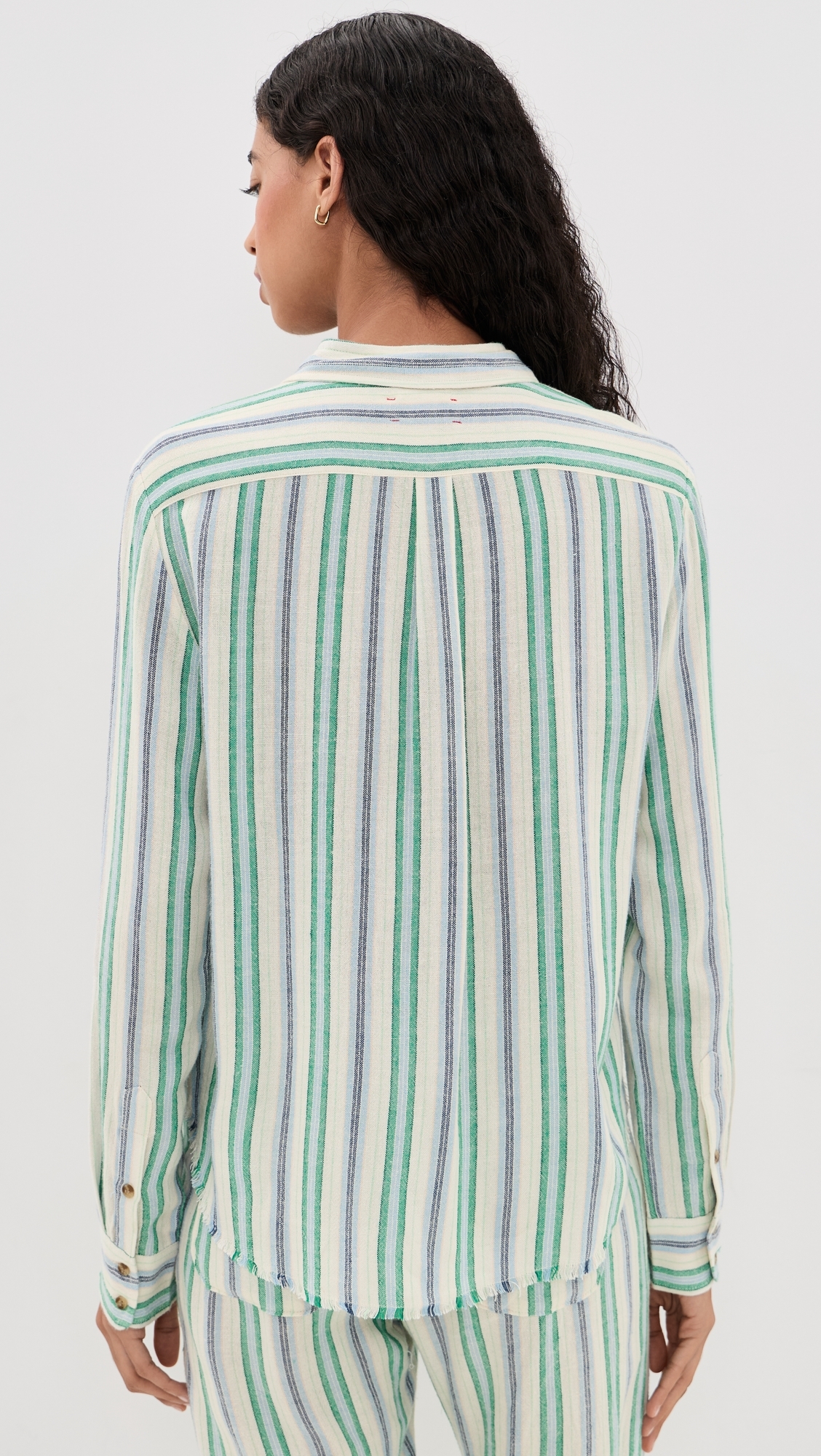 Bowie Shirt Blue Moss Stripe