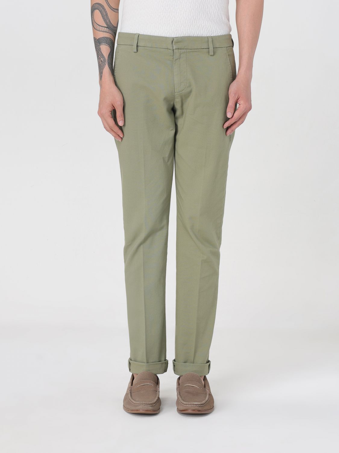 Pants DONDUP Men color Green