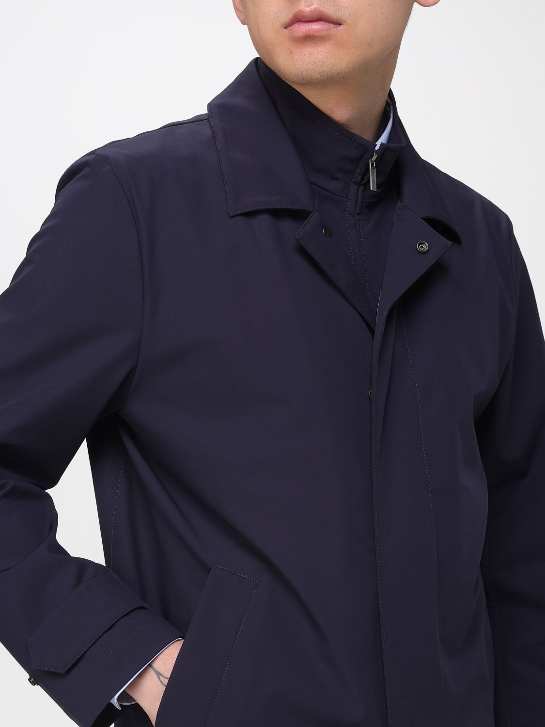 Coat Men color Blue