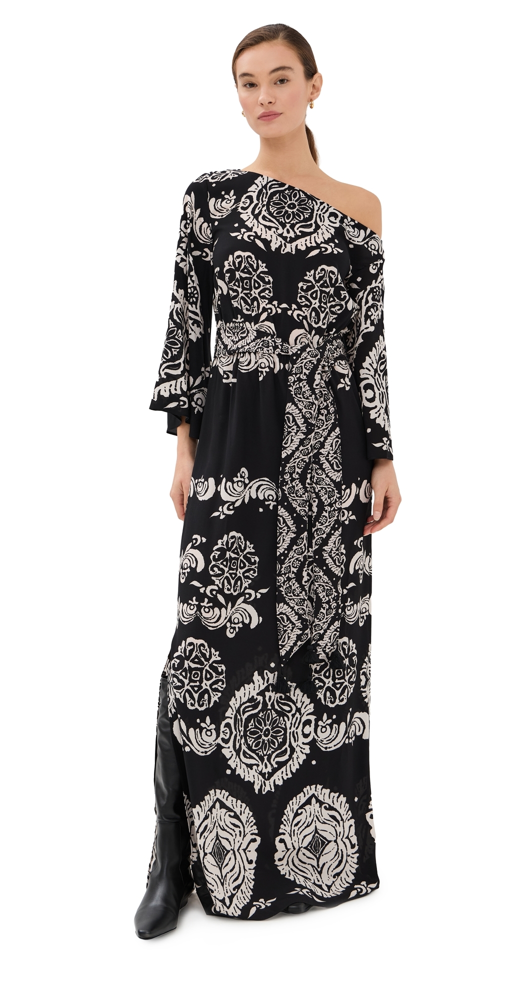 Christy Dress Ornamental Tapestry Onyx Black