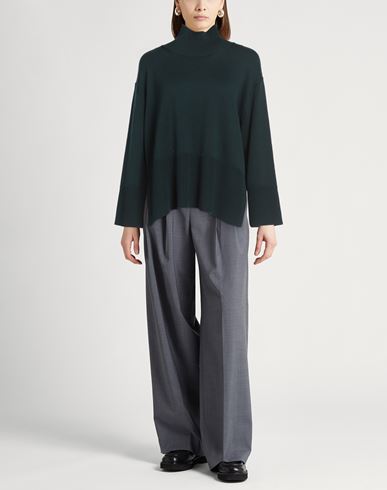 Roberto Collina Woman Turtleneck Deep teal Size L Merino Wool