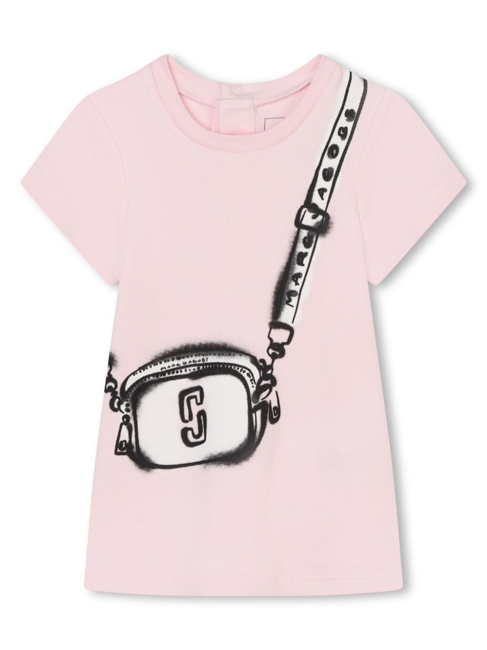 Snapshot-print T-shirt dress - Pink