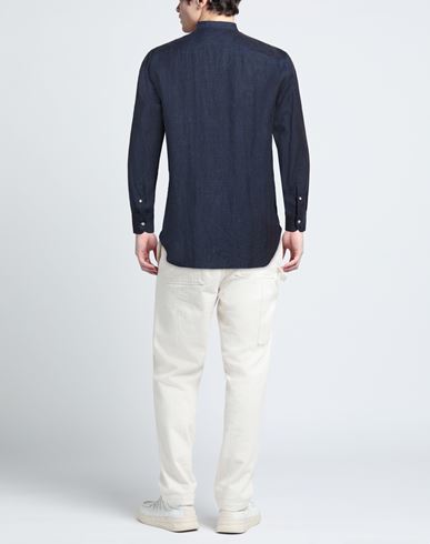 Man Shirt Midnight blue Size 16 ½ Linen