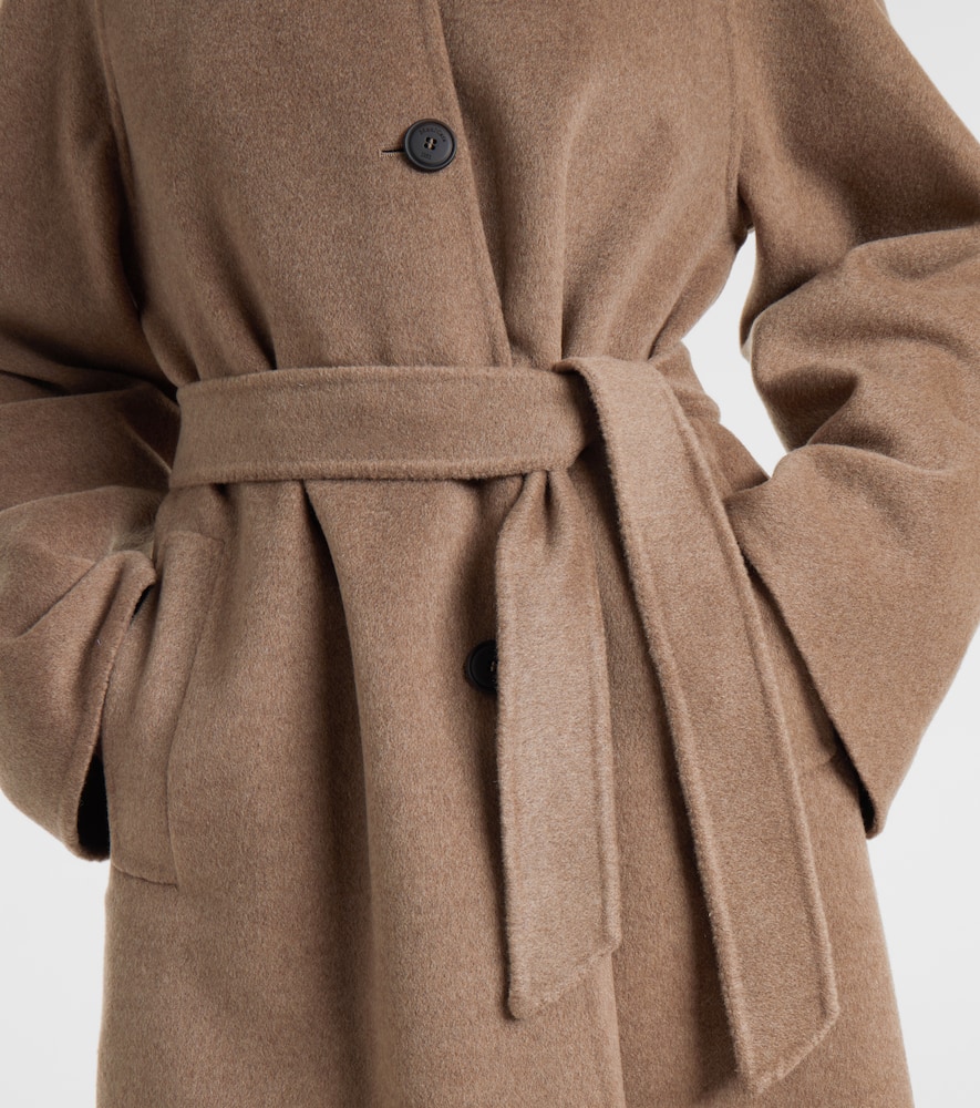 Centro belted cashmere coat