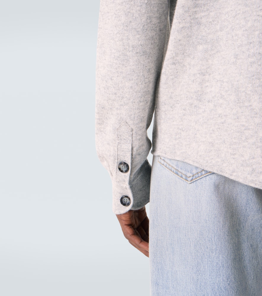 Cotton and cashmere overshirt