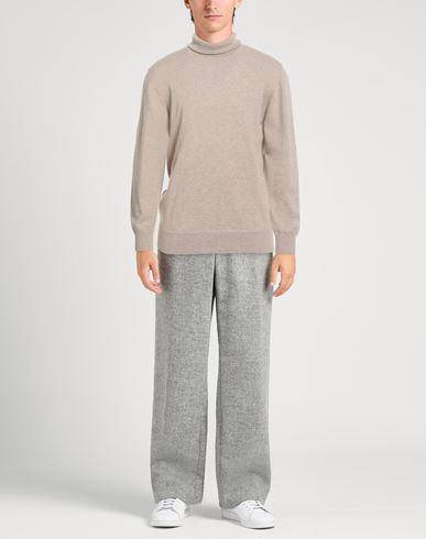 Alpha Studio Man Turtleneck Sand Size 44 Geelong Wool