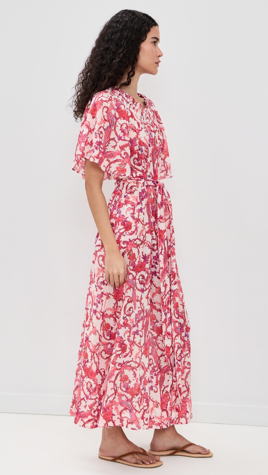 Flagler Maxi Dress Royal Birds Sunrise One Size