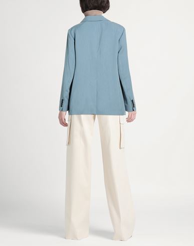 By Slowear Woman Blazer Slate blue Size 2 Lyocell, Linen