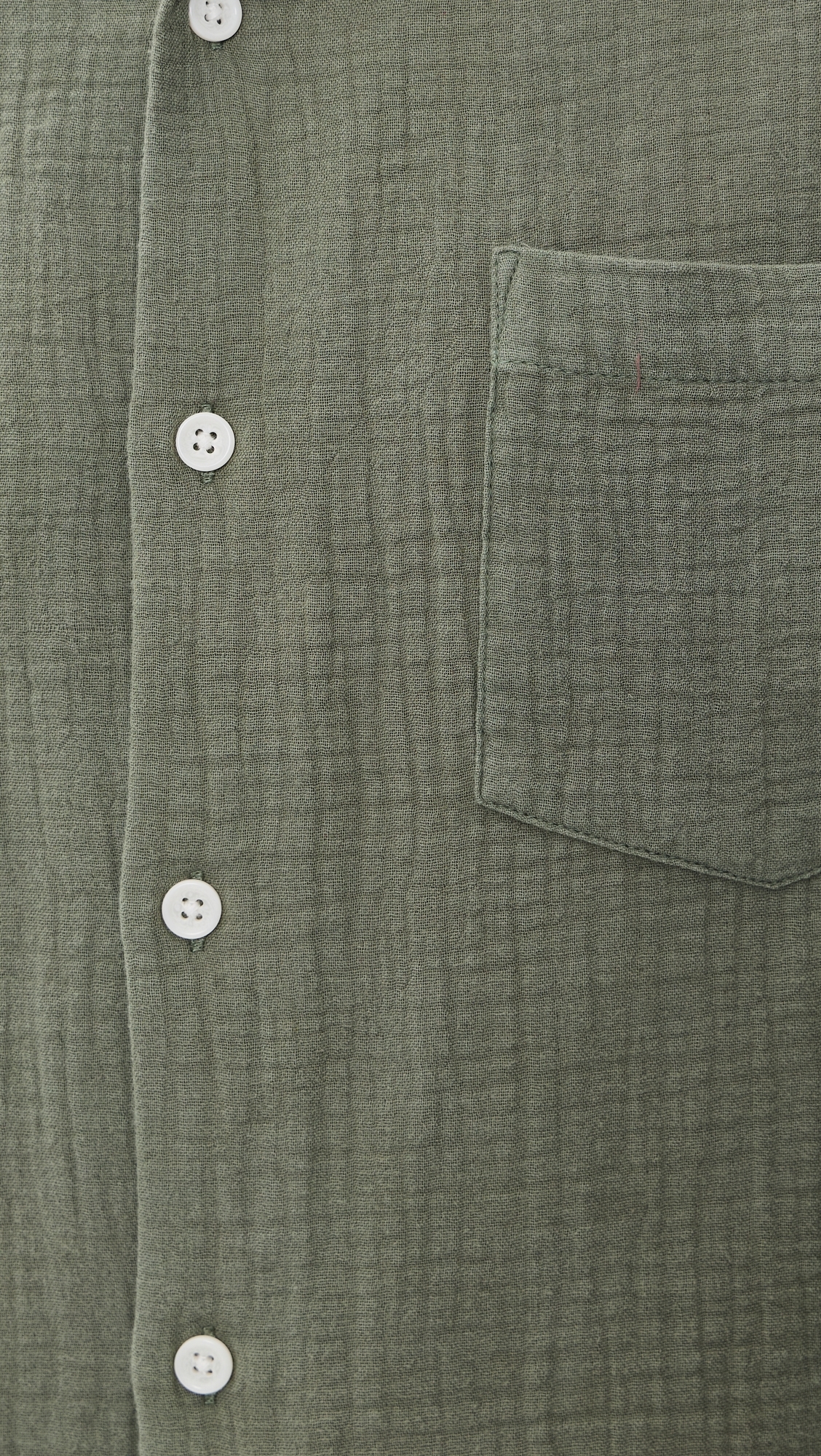 Double Cloth Short Sleeve Top Army