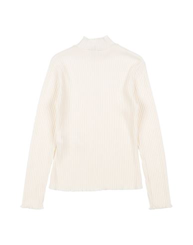 Kid Girl Turtleneck Cream Size 10 Viscose, Polyester, Polyamide