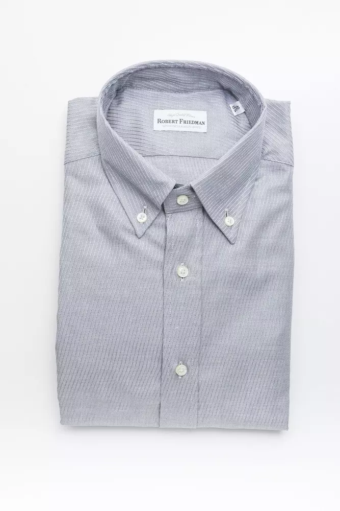 Robert Friedman Beige Cotton Men Men's Shirt