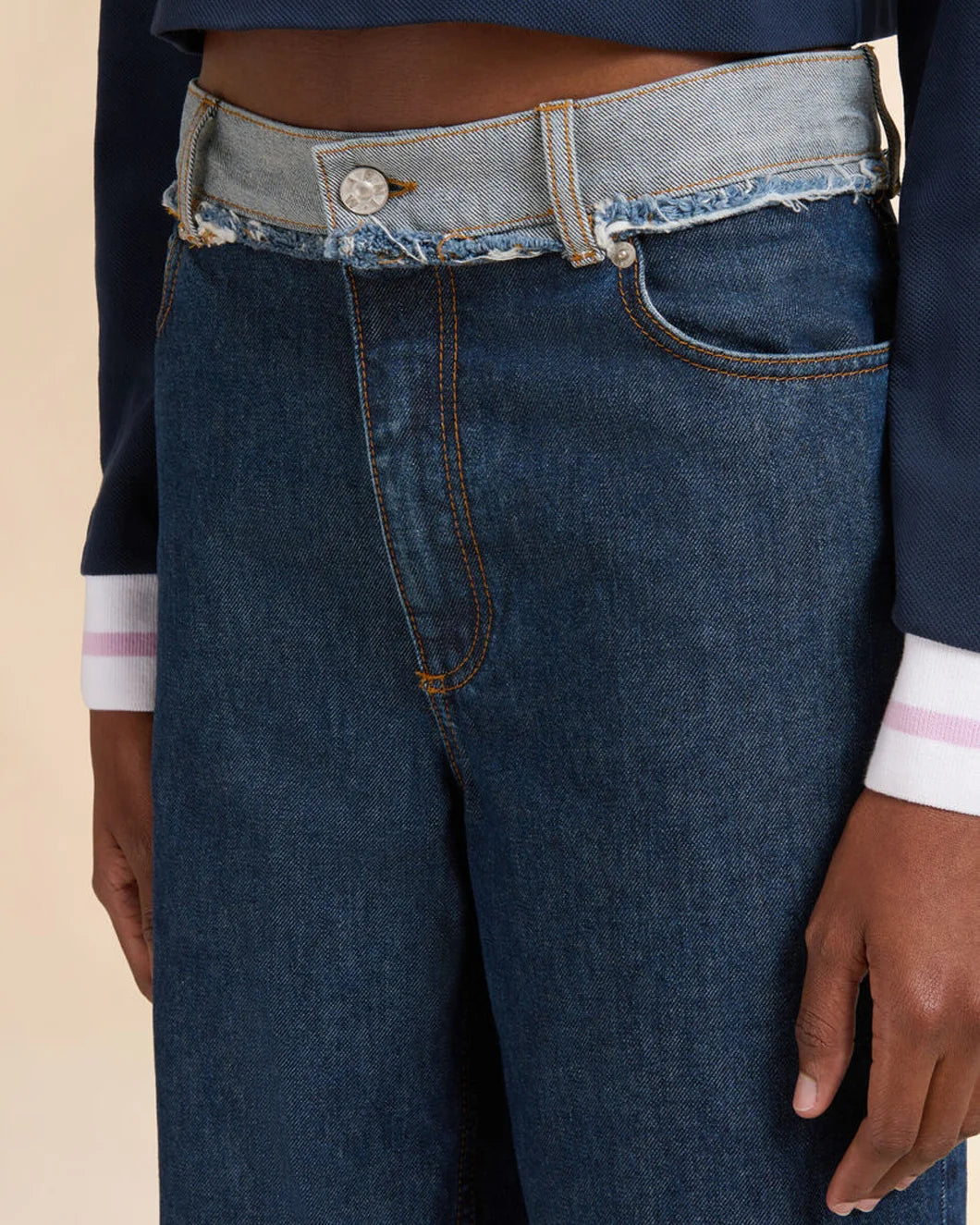 Blue Denim Inside-Out Jeans