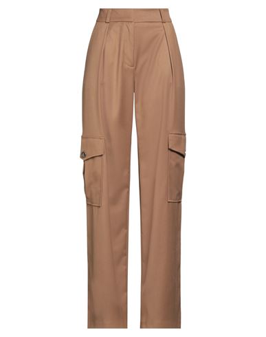 Woman Pants Camel Size 2 Polyester, Viscose, Elastane