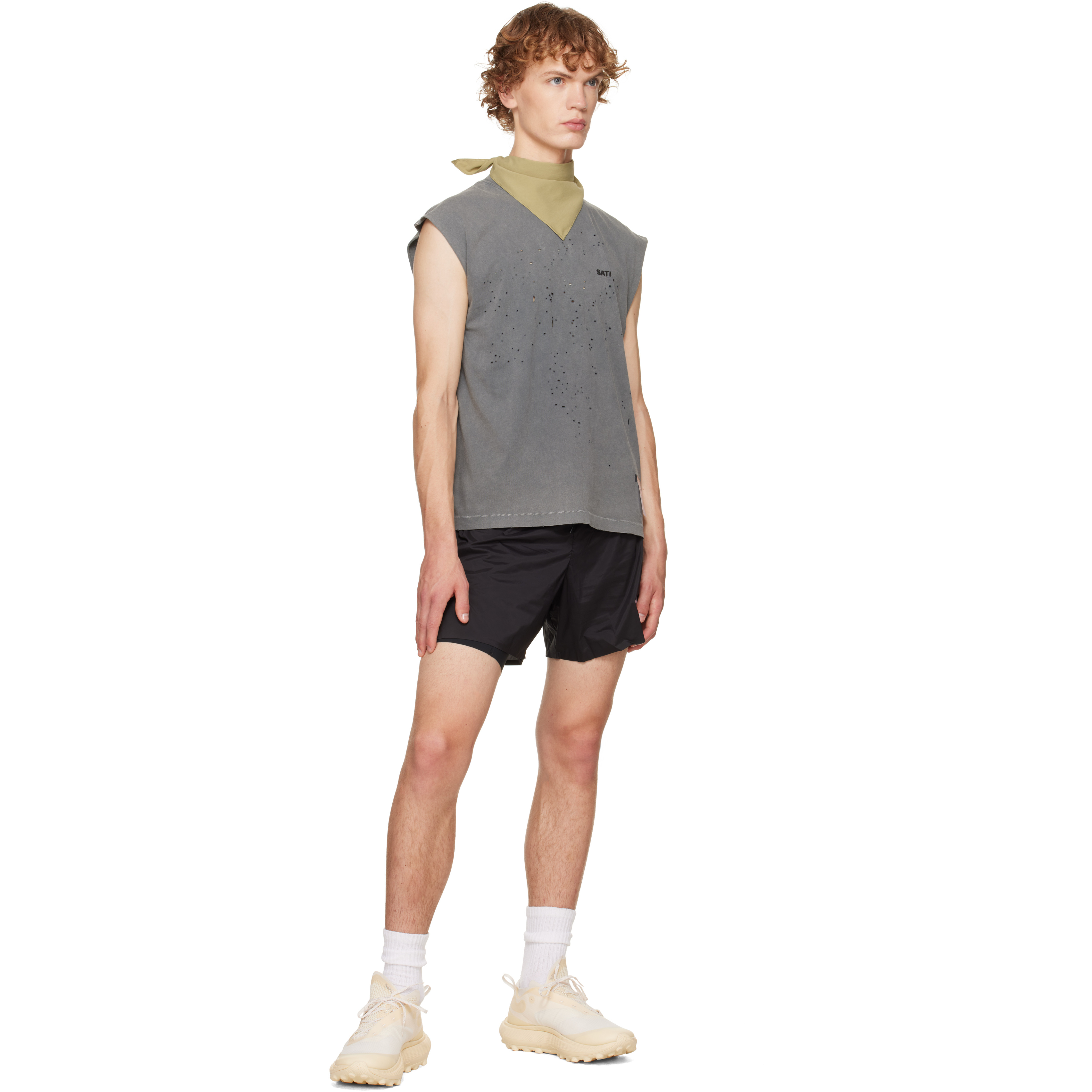Gray MothTech Muscle Tank Top
